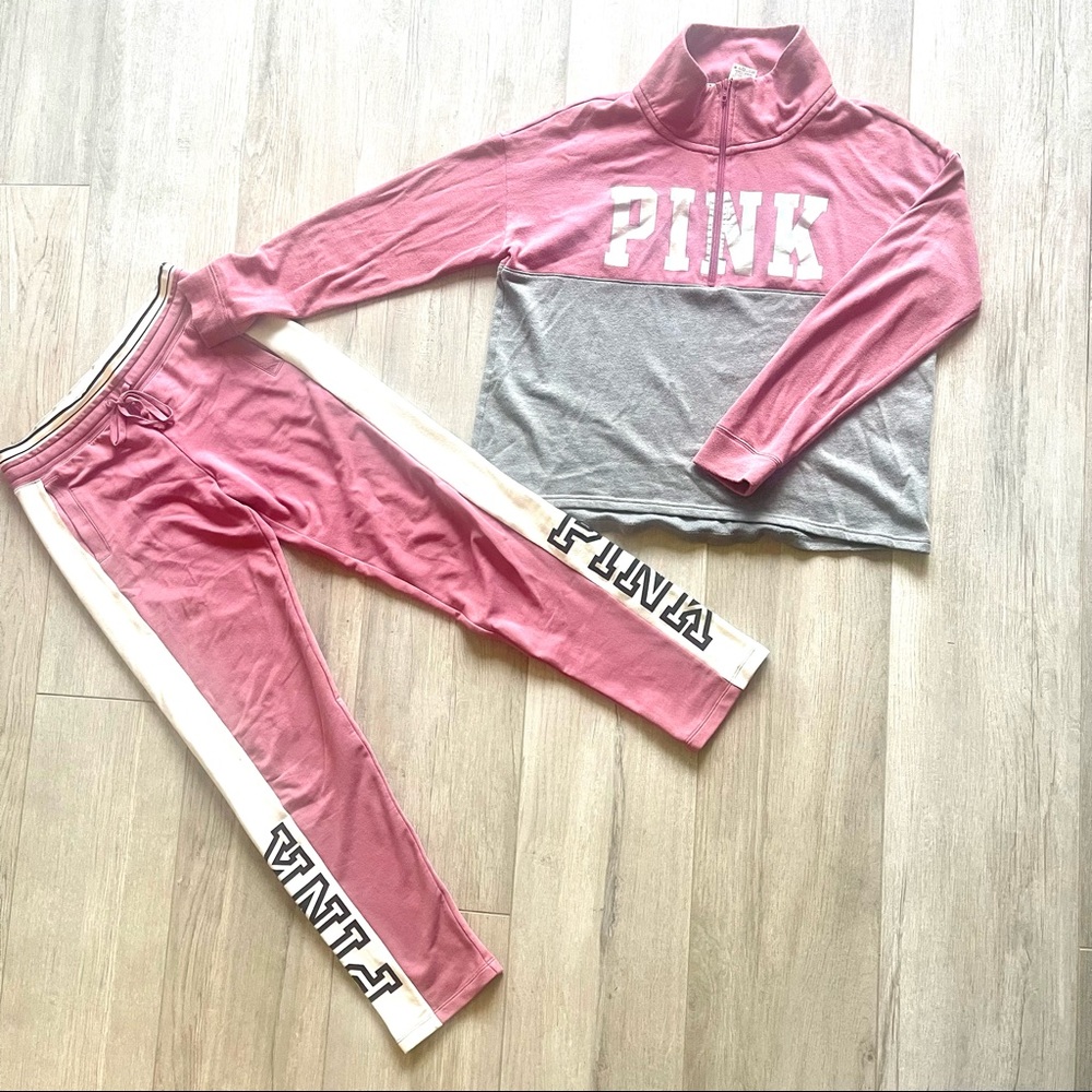 Vs PINK by Victoria secret Pant/sweater shirt & pants Set pink